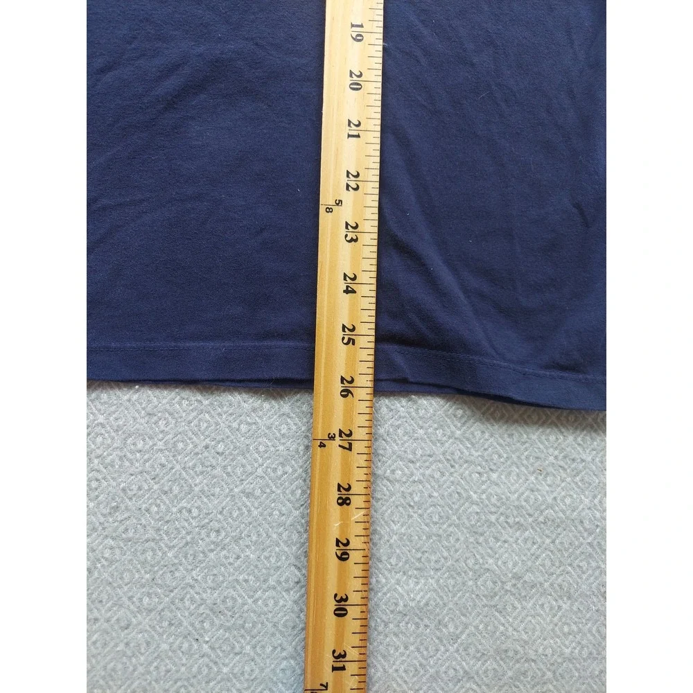 Tommy Hilfiger‎ T-Shirt Mens L Navy Logo Long Sleeve Striped Tape Cotton Tee